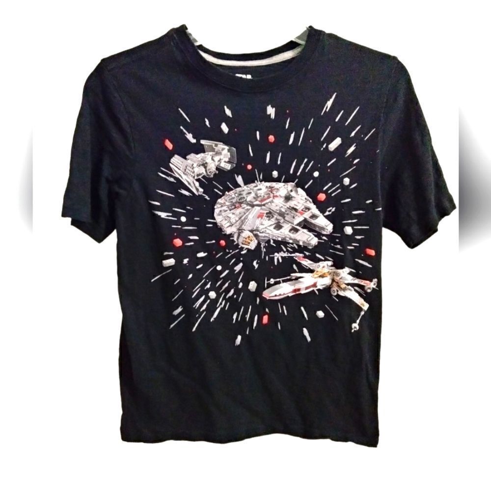 Lego Star Wars Tee Shirt Size YL 14-16 Black Short Sleeves